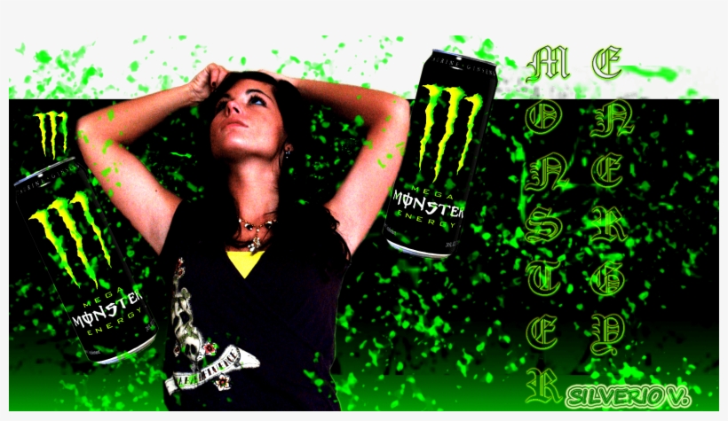 Monster Energy Drink By Silver2545 On Deviantart - Monster Energy Girl Bikini, transparent png download