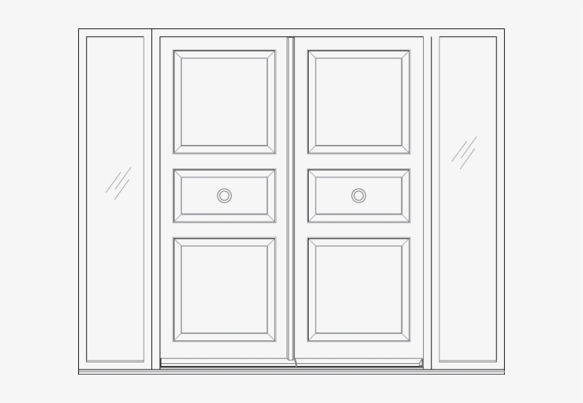 3 Panel Exterior Doors - Door, transparent png download