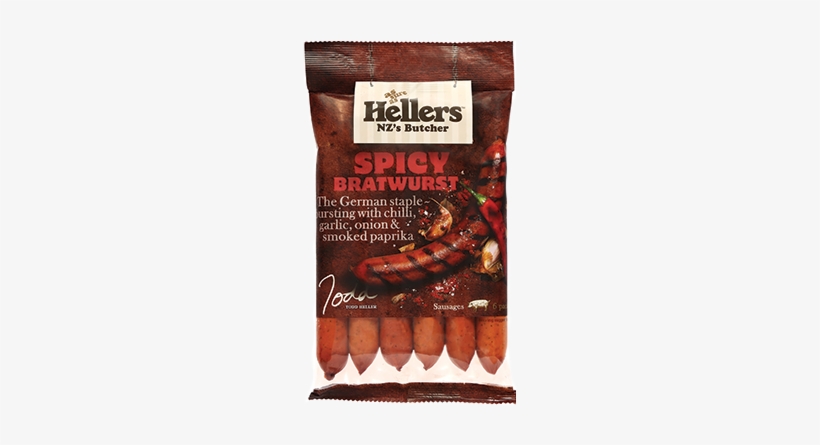 Spicy Bratwurst Premium Precook - Hellers Kransky, transparent png download