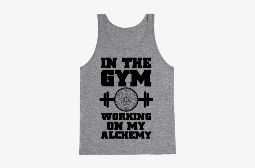 In The Gym Working On My Alchemy Tank Top - 100 Squats 100 Situps A Day, transparent png download