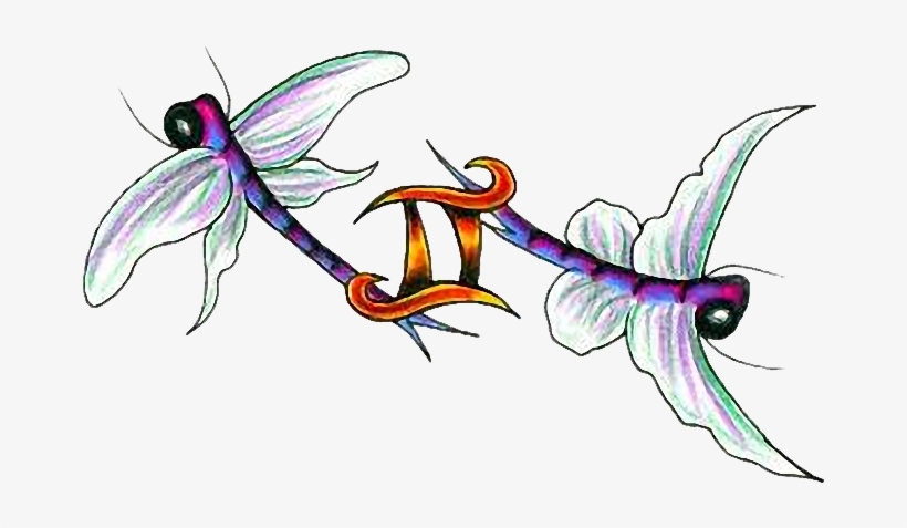 Gemini Tattoo With Bugs - Tattoo, transparent png download