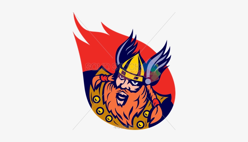 Stock Illustration Of Old Fashioned Cartoon Illustration - Old Fashion Viking, transparent png download