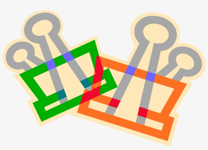 Vector Illustration Of Strong Metal Bulldog Binder - Classroom, transparent png download