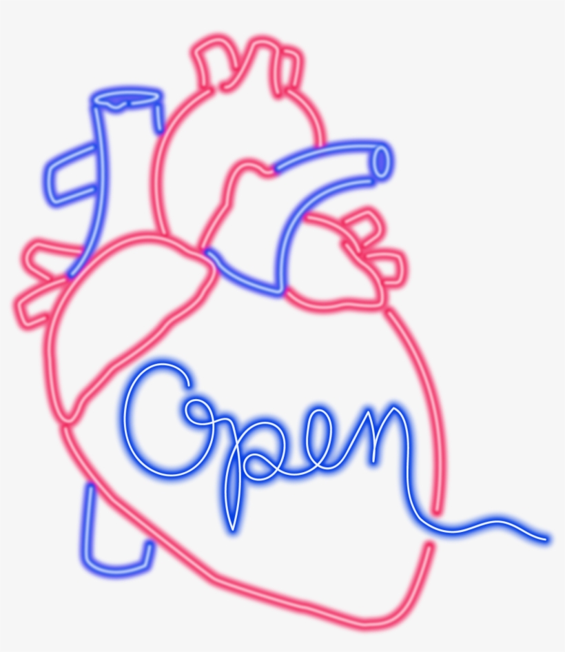 Neon Heart Design - Heart Disease Icon Png, transparent png download