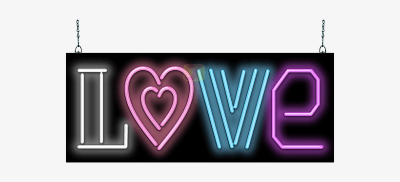 Love Neon Sign - Neon Sign, transparent png download