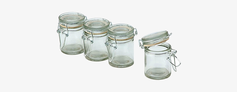 David Tutera Flip-lid Glass Jars - Darice David Tutera 4-piece Glass Jar, transparent png download