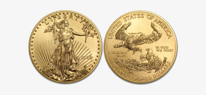 1 Oz American Gold Eagle - American Eagle Gold Coin, transparent png download