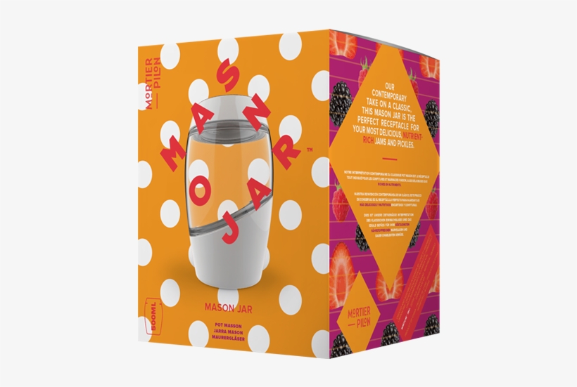 More Views - Mortier Pilon Mason Jar, 500ml, transparent png download
