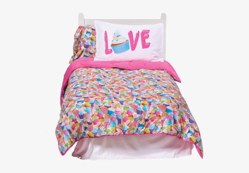 Picture Of Cupcakes Xl Twin Comforter - Iscream 'colorful Cupcakes' 100% Cotton Reversible, transparent png download