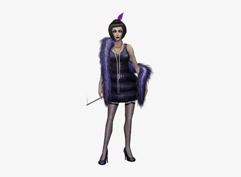 Female Flapper Costume - Halloween Costume, transparent png download