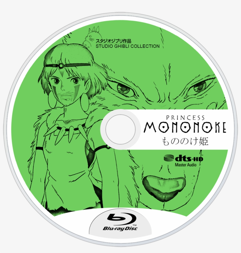 Princess Mononoke Bluray Disc Image - Princess Mononoke - French Style, transparent png download