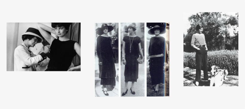 Chanel Dressing One Of Her Models In A Little Black - Coco Chanel, transparent png download