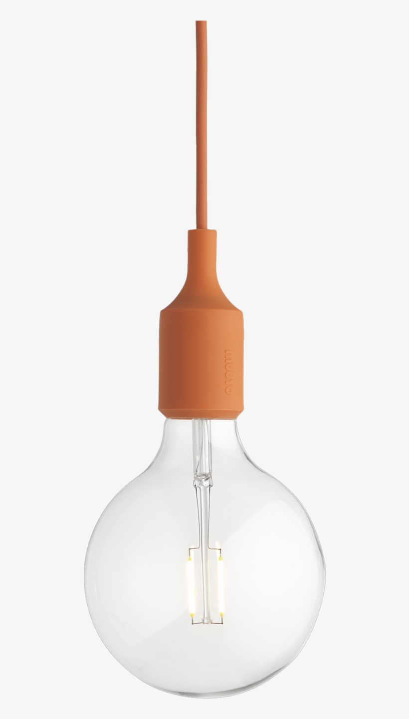 05282 E27 Orange Led 1502199764 - Muuto E27 Led Socket Lamp, Terracotta, transparent png download
