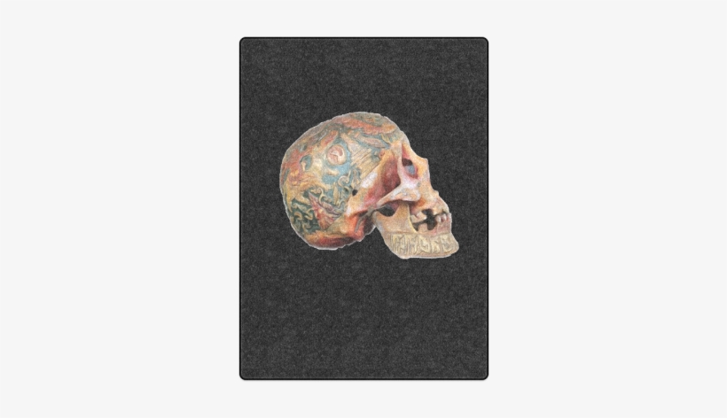 Colored Human Skull Blanket - Colored Human Skull, transparent png download