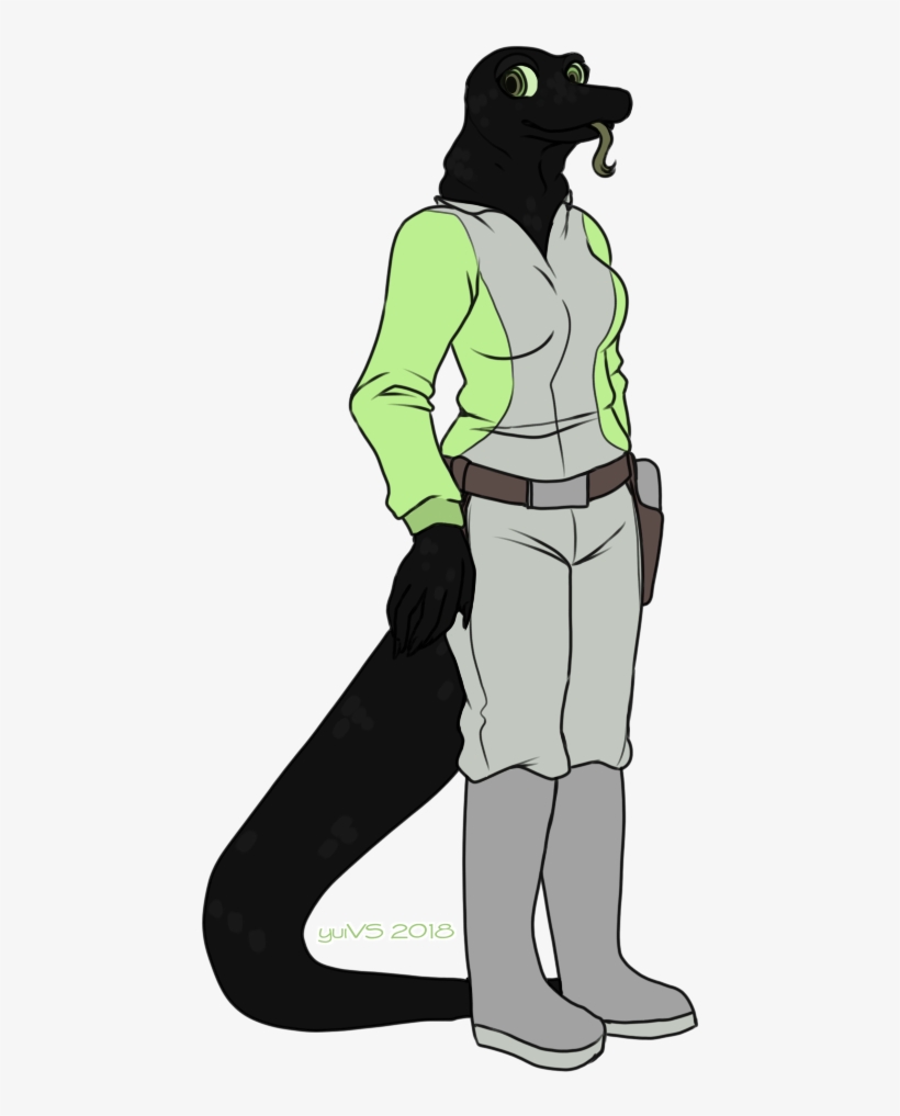 Black Komodo Dragon - Illustration, transparent png download