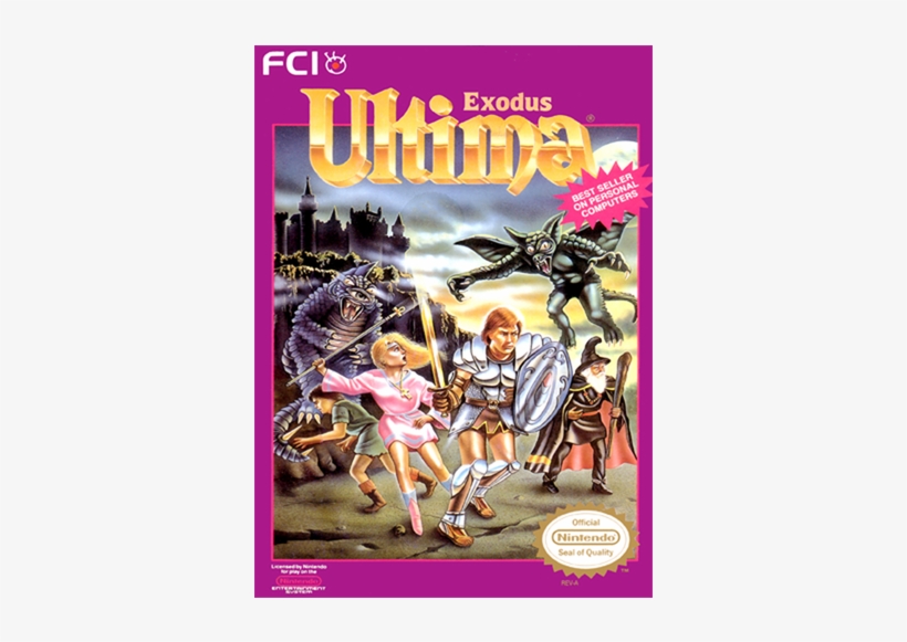 Ultima Exodus Nes Cover, transparent png download