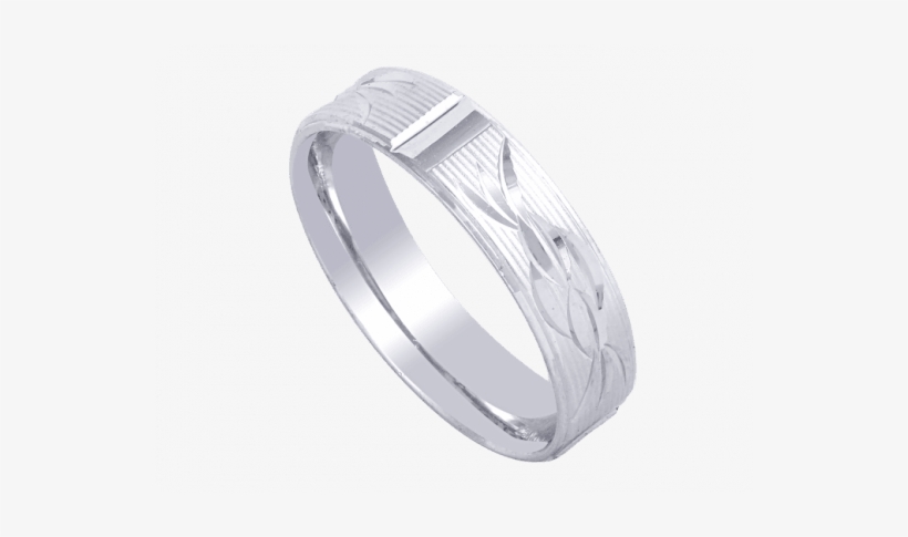 Etched Swirls Silver Ring - Titanium Ring, transparent png download
