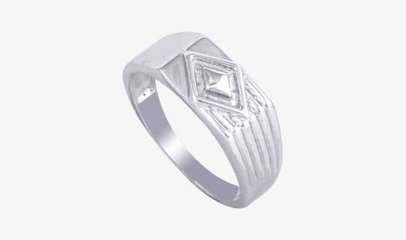 Rhombus Swirls Silver Ring - Engagement Ring, transparent png download