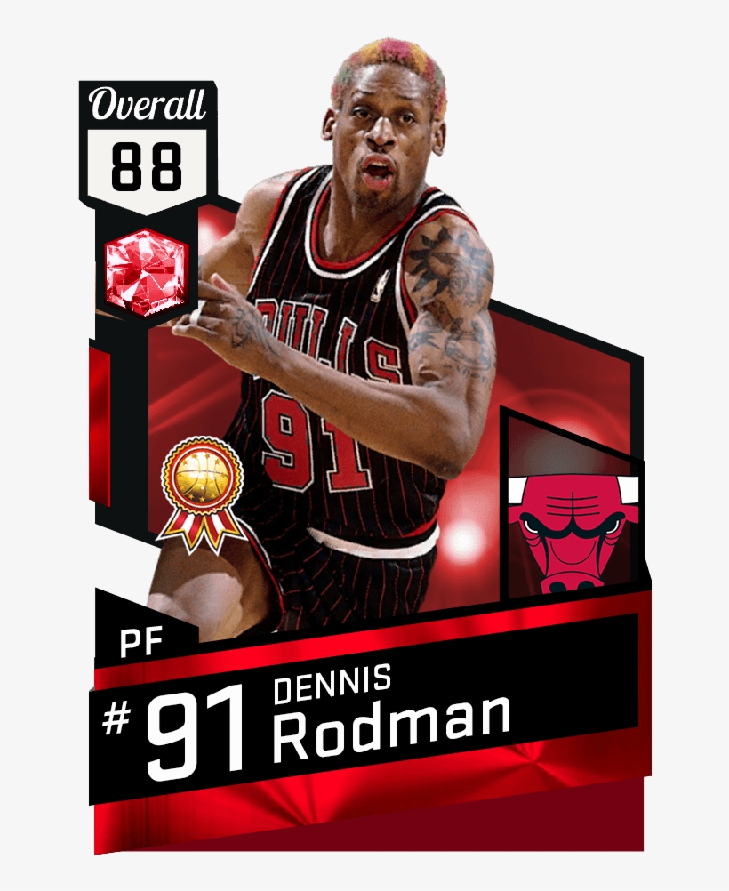Mtdb Nba 2k17 - Dennis Rodman Nba 2k17, transparent png download