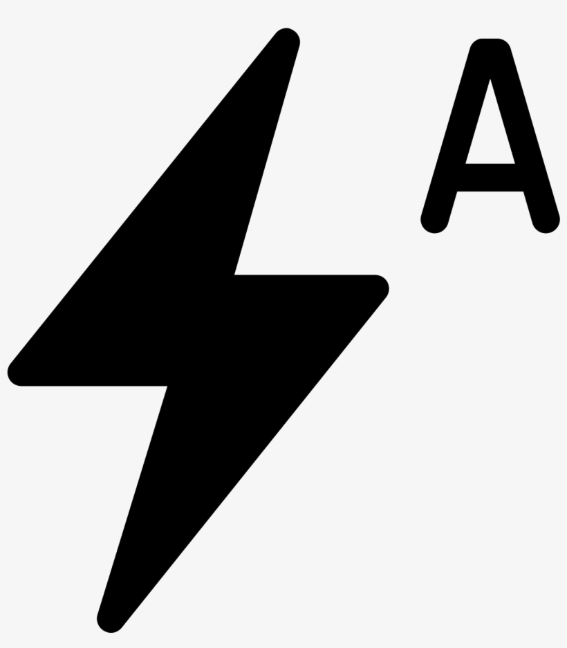 Flash Auto Filled Icon - Power Electricity Symbols, transparent png download