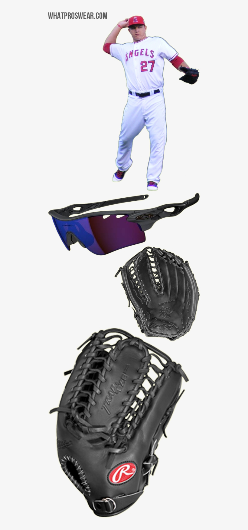Mike Trout Glove Model, Mike Trout Sunglasses, Rawlings - Mike Trout With Baseball Sunglasses, transparent png download