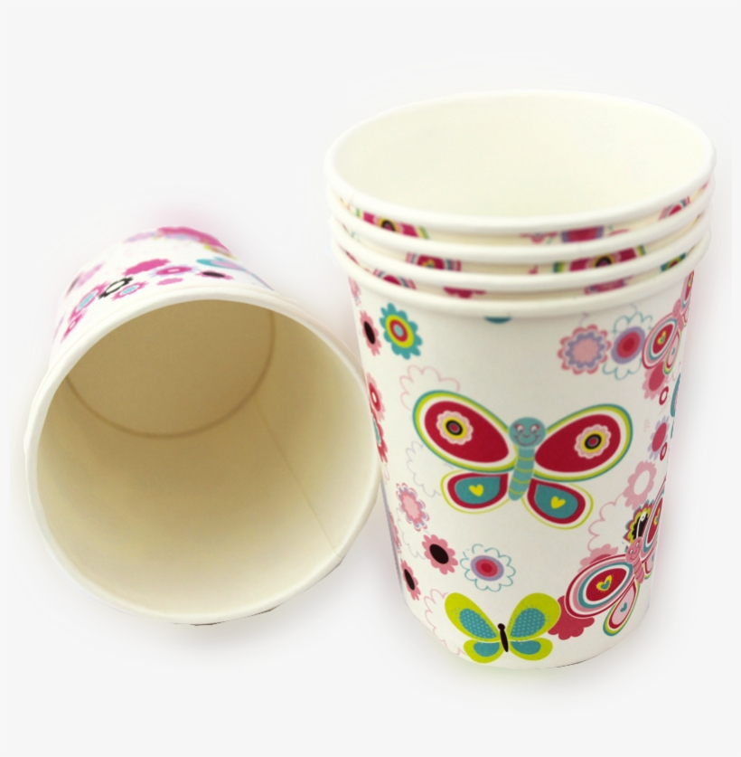 5oz Disposable Costa Coffee Paper Cup - Flowerpot, transparent png download