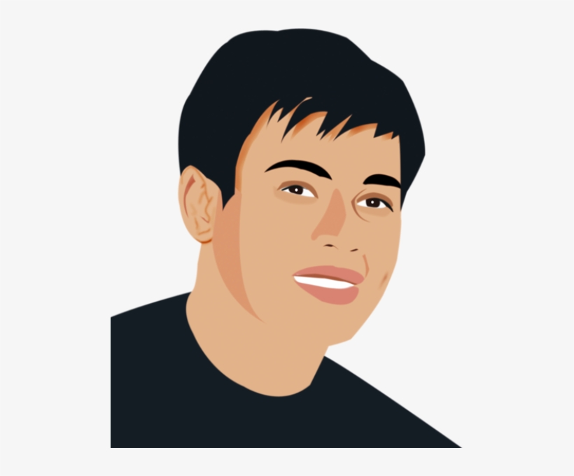 Self Portrait Illustration Png Clip Arts For Web - Black Haired Man Clipart, transparent png download