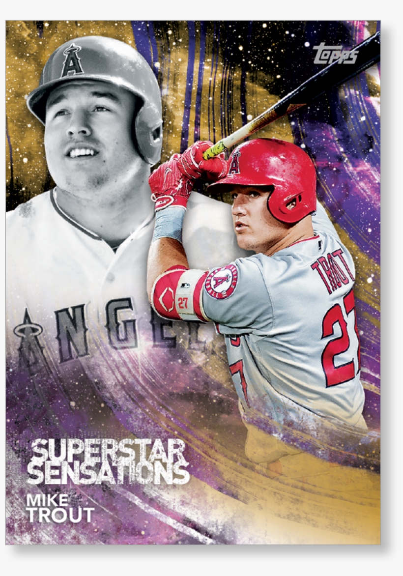 2018 Topps Series 1 Baseball Mike Trout Superstar Sensations - Mike Trout, transparent png download