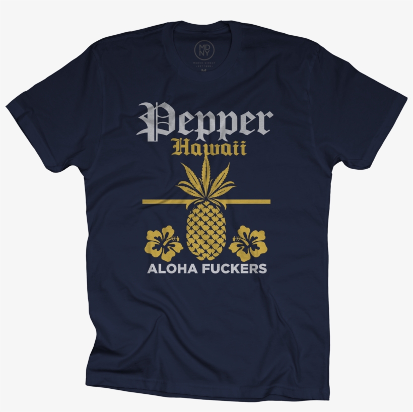 Hawaiian Pepper Navy T-shirt $25 - T-shirt, transparent png download