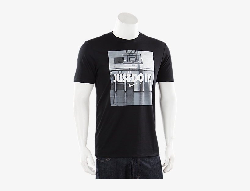 Nike Just Do It Image Black - Nike Just Do It Image Black L, transparent png download