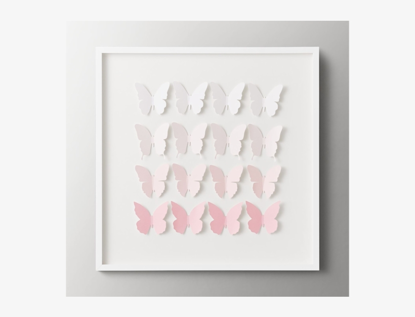 Hand Folded Paper Butterfly Ombre Art Pink, transparent png download