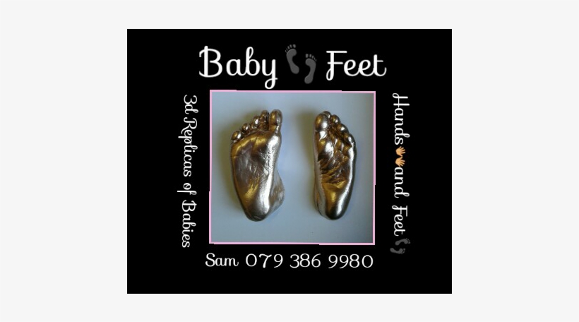 Baby Feet-3d Baby Hand & Feet Replicas - Bronze Sculpture, transparent png download