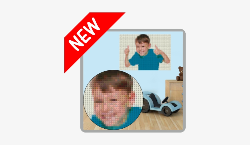 Funky Brick Mosaic Posters - Wandtattoo Schnaddeldatz Fährt Fahrrad, transparent png download