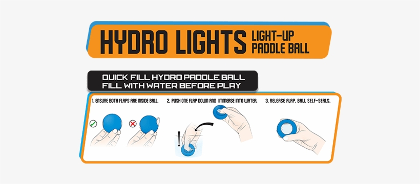Hydro Lights Light-up Paddle Ball Set - Prime Time Toys Splash Bombs Hydro Lights Light-up, transparent png download