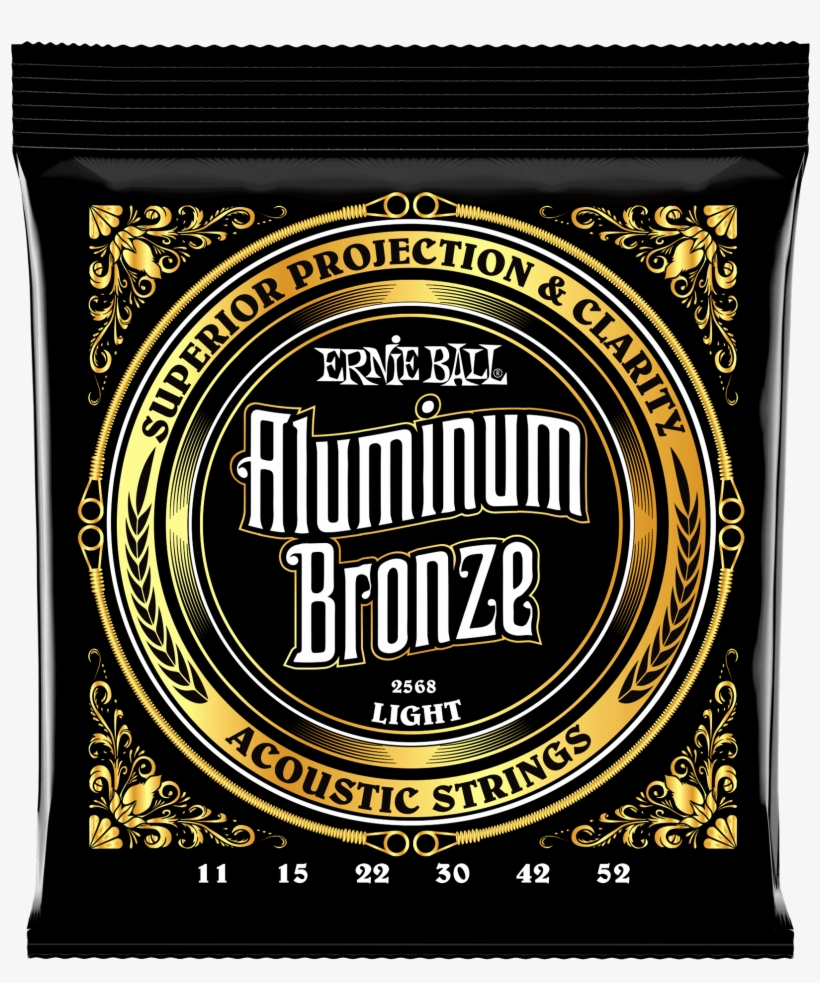 Medium Light Aluminum Bronze Acoustic Guitar Strings - Ernie Ball Aluminum Bronze Light, transparent png download