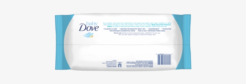 Baby Dove Rich Moisture Hand And Face Wipes 30 Ct - Dove Baby Wipes, Rich Moisture - 30 Wipes, transparent png download