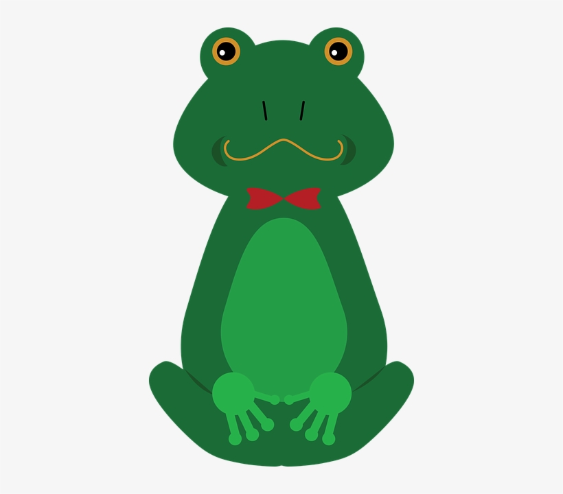 Frog, Seated, Green, Children, Vector - Clip Art, transparent png download