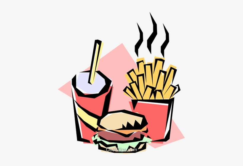 Hambúrguer, Batata Frita, E Bebida Livre De Direitos - Food And Drink In The Lab, transparent png download
