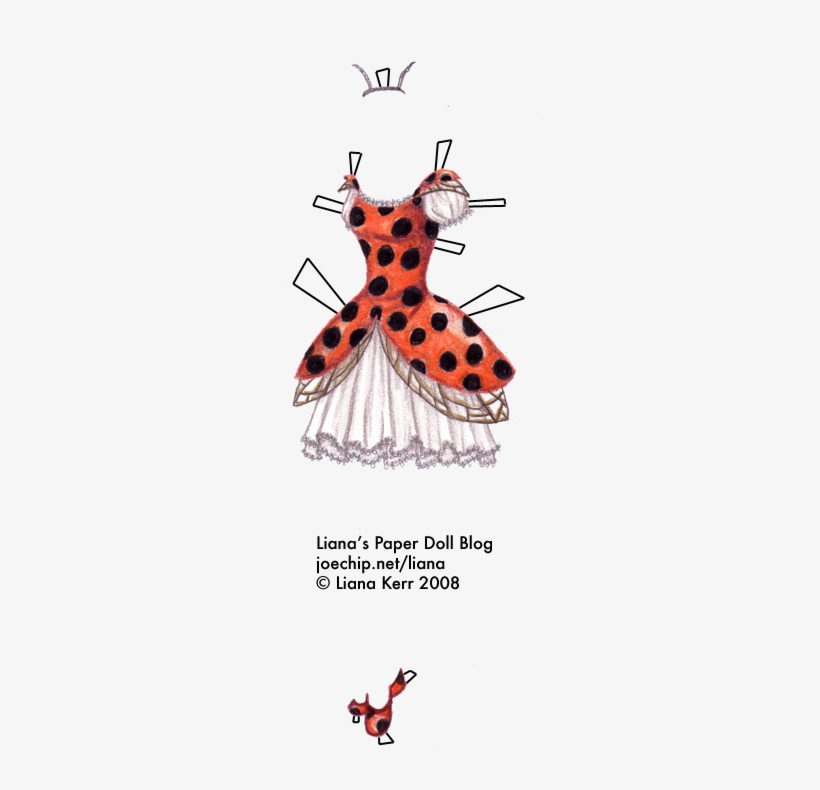 Click For Larger Version - Lady Bug Paper Doll, transparent png download