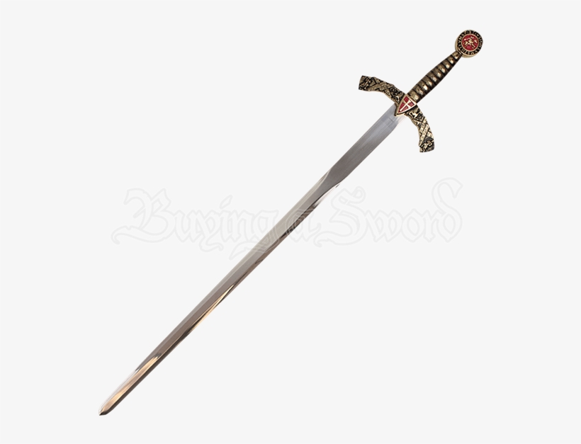 Cross Shield Excalibur Sword With Plaque - Pike Fishing Rods Uk, transparent png download