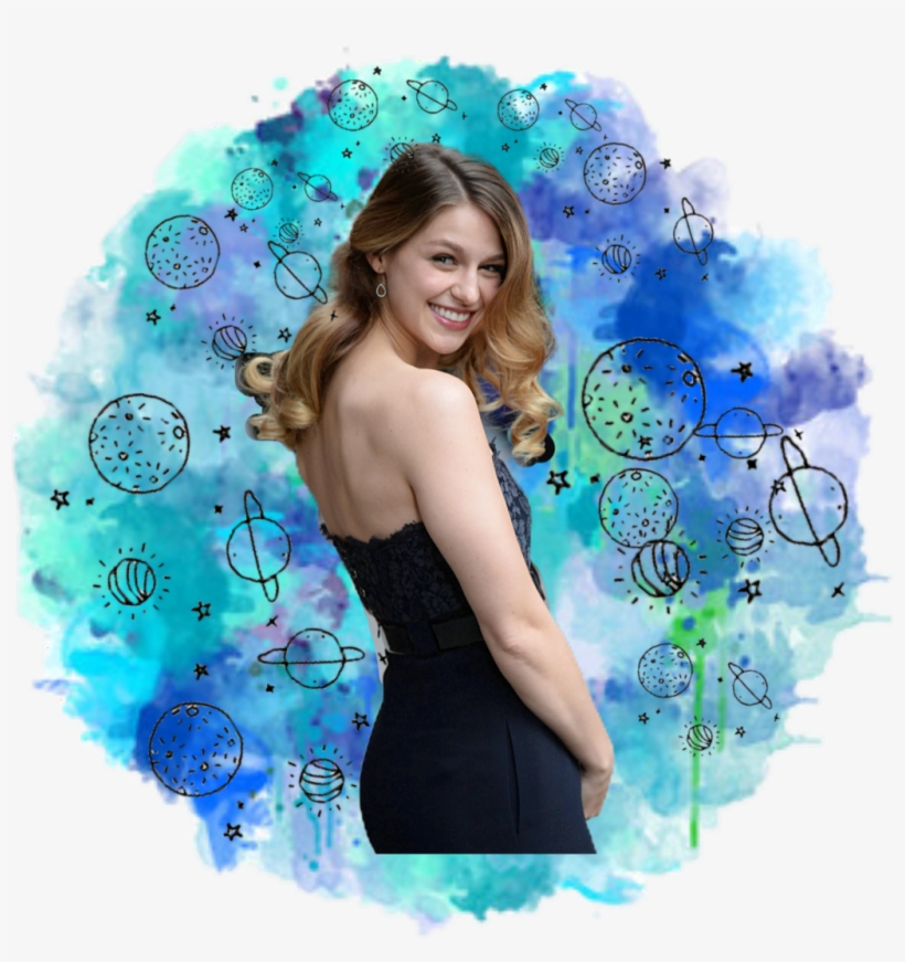Melissabenoist Supergirl Planets Blue - Planets - Blue, transparent png download