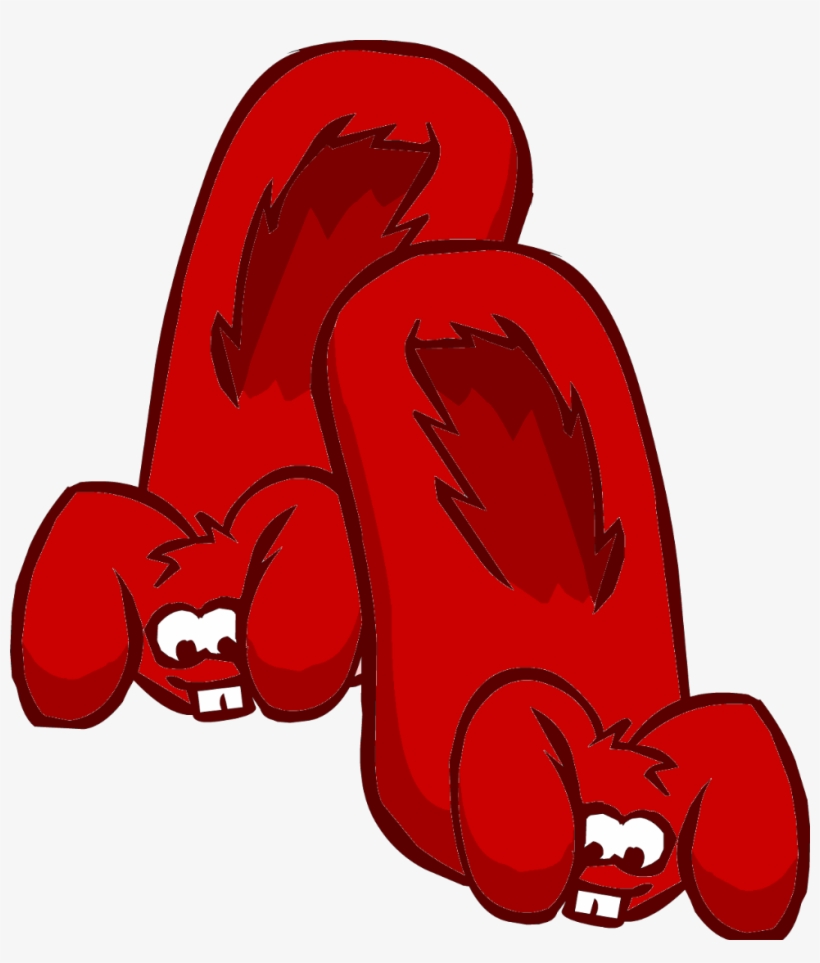 Red Bunny Slippers - Bunny Slippers, transparent png download