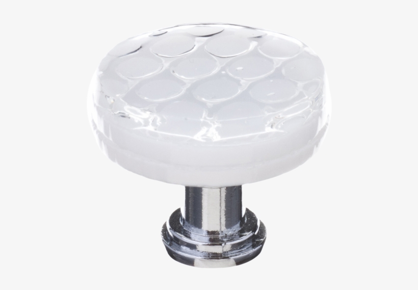 Honeycomb White Round Knob - Sietto Texture 1-1/4" (32mm) Round Glass Cabinet Knob, transparent png download