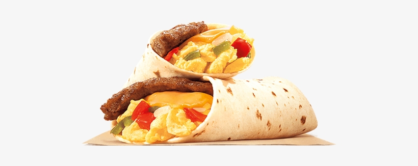 Hero 0009 Two Sausage Burrito - Burger King Breakfast Burrito, transparent png download