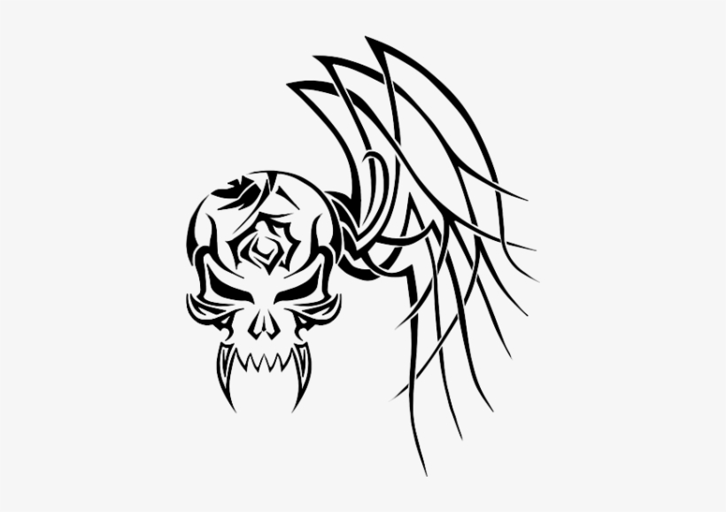 Tribal Skull Tattoo Picture Png Images - Tattoo Gift Voucher Template Free, transparent png download
