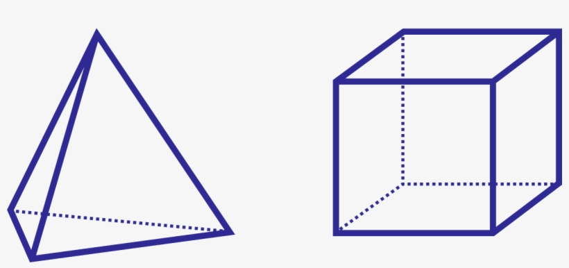 Given A Regular Tetrahedron With Volume 1cm3 1 Cm 3 - Outline Of A Cube, transparent png download