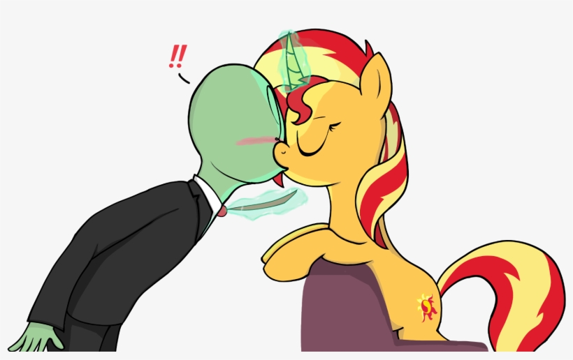 Exclamation Point, Eyes Closed, Human, Interspecies, - Anon X Sunset Shimmer, transparent png download