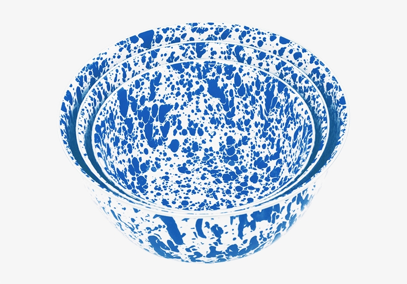 3 Piece Mixing Bowl Set Blue Marble - Bowl, transparent png download