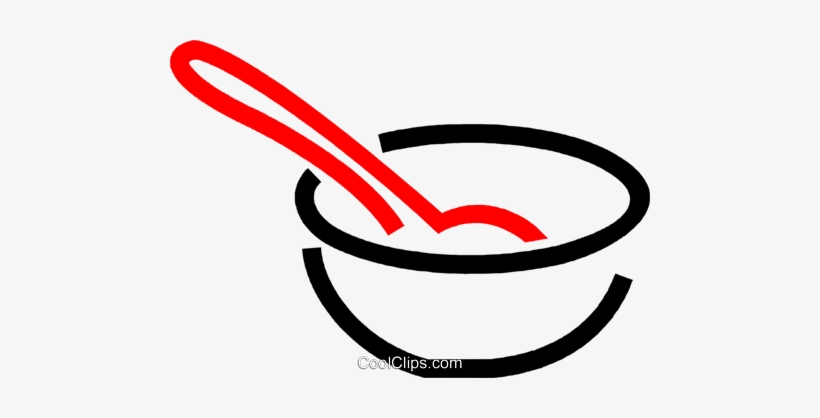 Mixing Bowl And Spoon Royalty Free Vector Clip Art - Schüssel Mit Löffel, transparent png download