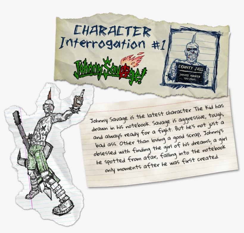 Character Profile Of One Of The Maniacs We'll Get To - Drawn To Death Johnny, transparent png download